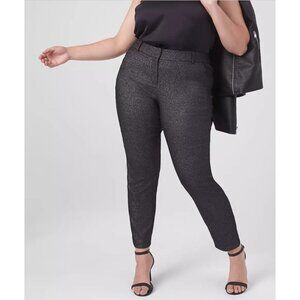 Lane Bryant Black Silver Metallic Sparkle Pants Size 20 Short 20S Plus Size‎ $80